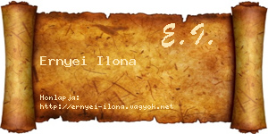 Ernyei Ilona névjegykártya